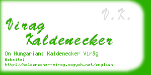 virag kaldenecker business card